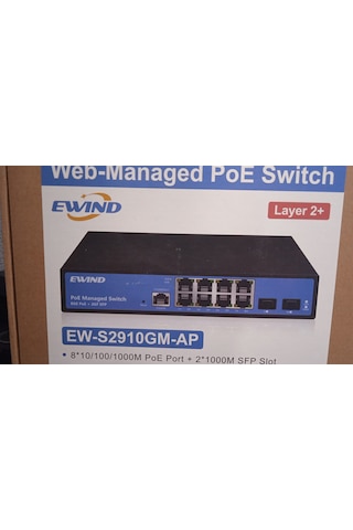 Ewınd Ew-s2910gm-ap8 Ge Poe+ 2 Gf Sfpmanaged Poe Swıtch 120w