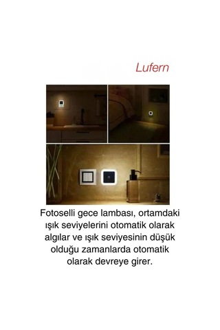 Fotoselli Gece Lambası Karanlıkta Otomatik Yanıp Sönen Aydınlığa Duyarlı Koridor Antre Loş Led Işık Sari