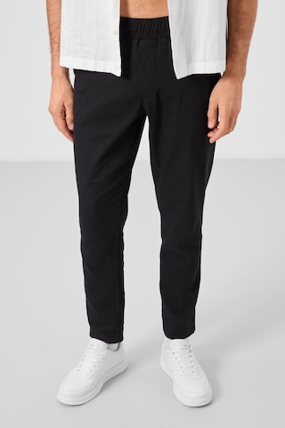 Tommylife Siyah Standart Fit Dokuma Hafif Esnek Chino Erkek Pantolon - 82177 Siyah