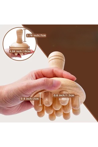 Madero Terapi & Selülit Ahşap Masaj Tokmak Aparatı Model 2