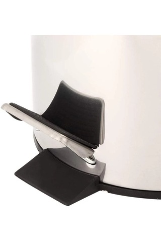 12 Lt Vintage Paslanmaz Pedallı Çöp Kovası Metalik Gri