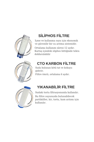 Evora 10'' Sliphos Filtreli 3'Lü Daire Ve Bina Girişi Filtre Kabı 512002115