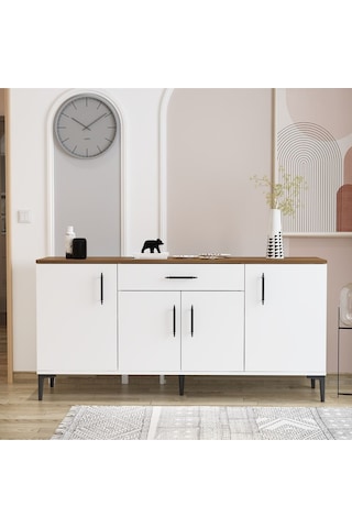 Laura Konsol, Tv Sehpası, Tv Ünitesi, Kahve Köşesi, Banyo Dolabı, Çok Amaçlı Dolap Beyaz - Kemençe