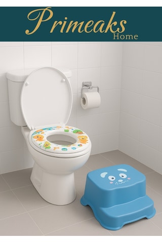 Çocuk Klozet Adaptörü + Basamak Seti Güvenli Ve Dayanıklı