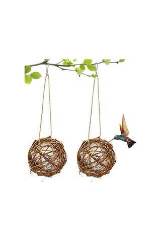 Neevoyu Doğal Rotang Ve Pamuk Kuş Yuvası, 10cm Kuş Oyuncakları, Kumaş Yeme Topu, Evcil Kuşlar İçin El Yapımı Asa Yuvası