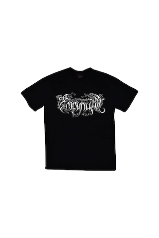 Stoned&Fame Empyrium Baskılı T-shirt SIYAH