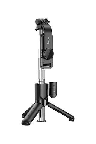 Hoco K17 Bluetooth Uzaktan Kontrol Selfie Çubuğu Tripod ve Stand Siyah