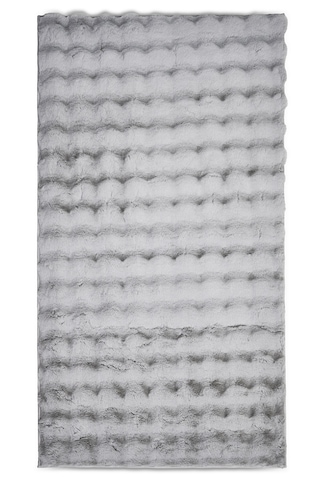 Yünteks Bubble Kabartmalı Peluş Post Halı 120x180 Gri