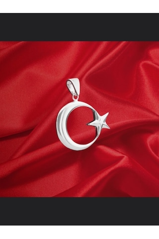 925 Ayar Gümüş Ayyıldız Model Erkek Kolye Ucu