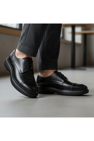 Papatay 79015 Eva Hafif Rahat Taban Erkek Ayakkabı Oxford Klasik Casual Erkek Ayakkabı Siyah