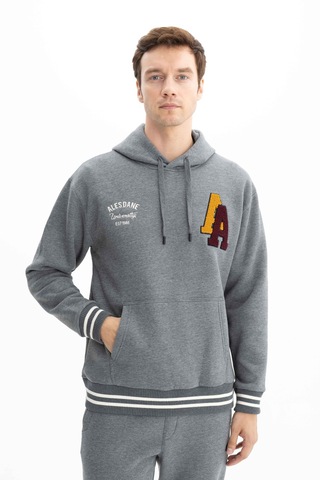 AR-MA Arma Erkek Relax Fit 3 İplik Kapşonlu Kanguru Cepli Sweatshirt 001