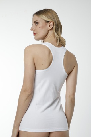 Hmd 2412 Likra Kalın Askılı Sporcu Body - Beyaz Beyaz