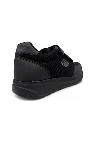 Papucumun Dünyası Kadın Cırtlı Günlük Rahat Yürüyüş Ayakkabısı Sneaker Siyah