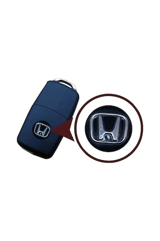 Honda Siyah Araç Anahtar Logo Amblemi Kumanda Logo14 Mm 2 Adet