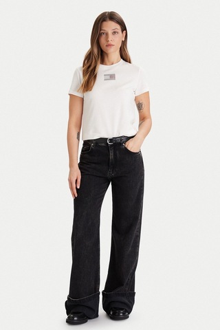 Tommy Hilfiger Kadın T-shirt Ekru