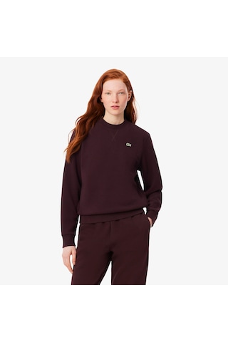 Lacoste Kadın Regular Fit Bisiklet Yaka Sweatshirt Mor