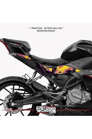 Cfmoto 250sr Orta Şase Kaplama Batman Desen Sticker Diğer