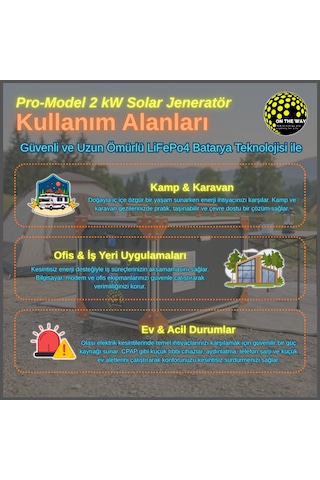 Otw Pro-model 2000w Mobil Güç İstasyonu Lifepo4 Bataryalı Solar Jeneratör