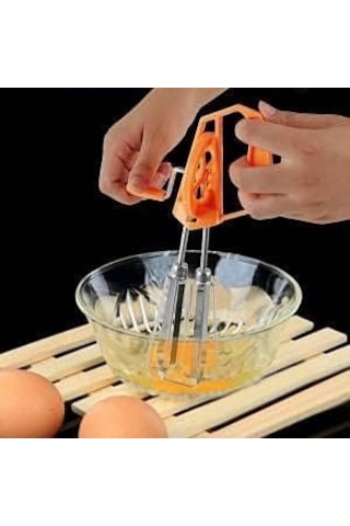 Elektriksiz Pratik El Mikseri Çift Çırpma Telli Mucize Hızlı Çırpıcı Süper Mikser Kolay Karıştırıcı Genel