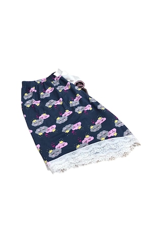 Lady Queen Kadın Bambu Viskon Dantel Detaylı Şort Füme