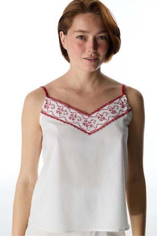 Penti Kırık Beyaz Magnifique Pamuklu Atlet Pijama Üstü
