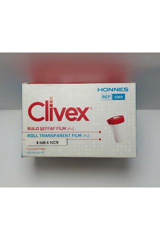 Clivex 10cm X 9 Metre Pu Şeffaf Su Geçirmez Film Yara Örtüsü C
