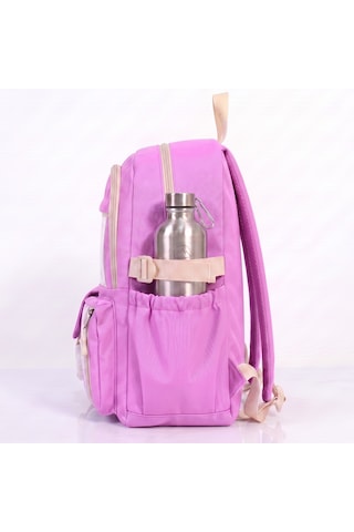 Kore Kawaii Tarzı Erkek Kız Okul Çantası Aksesuarlı Kız Çocuk Ve Erkek Çocuk Sırt Çantası 3'lü Set Toz Pembe