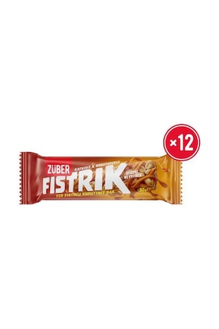 Fıstrık Yer Fıstıklı Kuruyemiş Bar 30g X 12 Adet