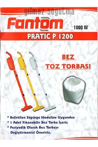 Fantom P1200 Pratik Dik Süpürge Bez Toz Torba - 10 Adet