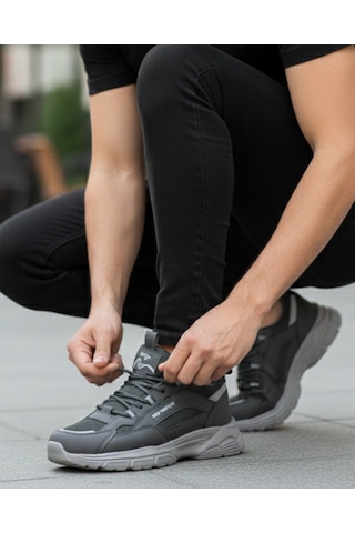Erkek Anorak Fuspetli Spor Ayakkabı - Füme-706 Fume