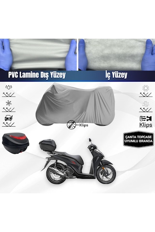 Honda Sh 150 Motosiklet Brandası Çanta Topcase Uyumlu Motor Branda