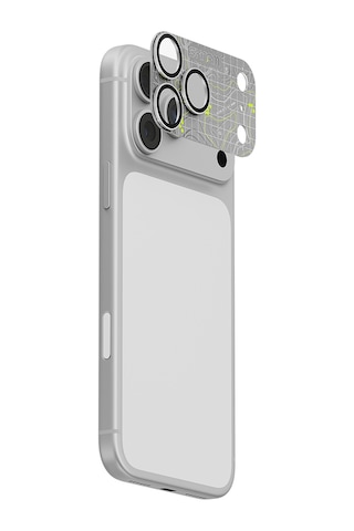 İphone 18 Pro Max Uyumlu Skinarma Sonar Serisi Ionix Kamera Lens Koruyucu Gümüş