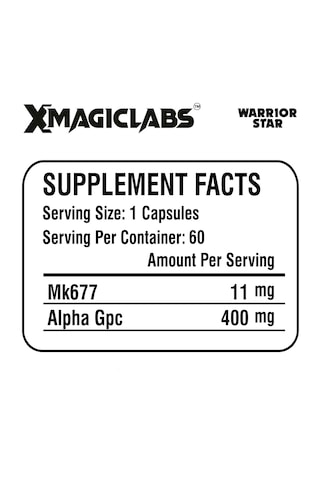 Xmagıclabs Warrıor Star Mk677 İbutamoren - Alpha Gpc 60 Caps Aromasız