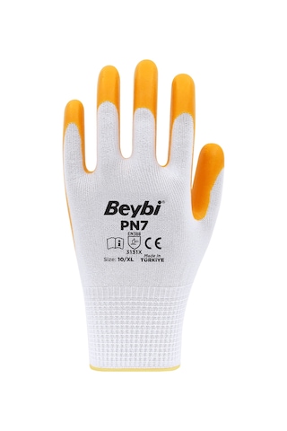 Beybi Pn7 Polyester Örme Nitril İş Eldiveni 12 Çift