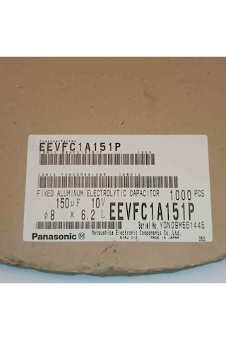 Eevfc1a151p 150mf 10v 8x6.2 Panasonıc Smd Kondansatör 100 Adet