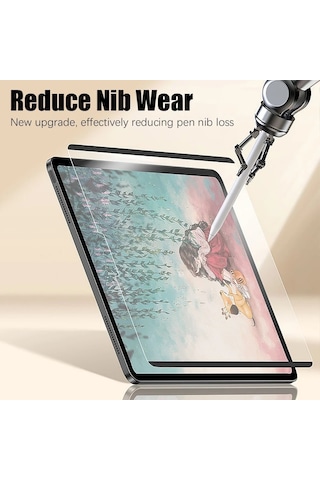 Apple Uyumlu iPad Pro 12.9 3. 4. 5. 6. Nesil 2018-2022 Çok Kullanımlı Magnetik Paper Like Ekran Koruyucu