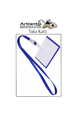 Siyah İpli Yaka Kartı 1 Adet Ayarlanabilir Boyuna Asma Kimlik Koruyuculu Pvc Siyah Yaka Kartlığı Seyehat Ofis Okul Büro