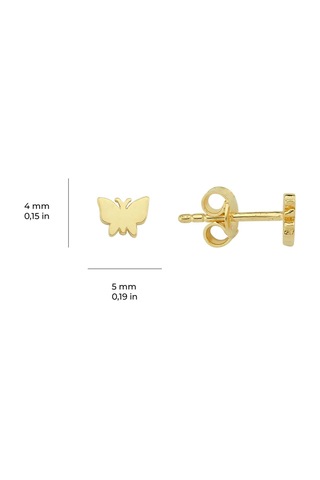 Goldkupe 14 Ayar Altın Minik Kelebek Küpe 0,52 Gr-1796
