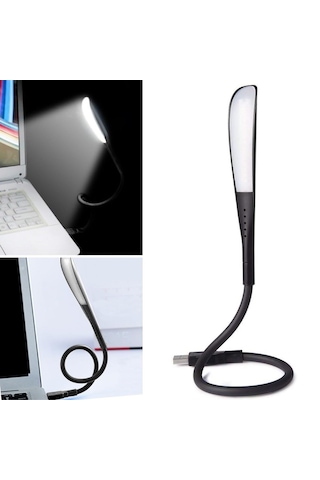 Usb Girişli 14 Ledli 3 Kademeli Dokunmatik Masa/kitap Okuma Lambası Ledi Siyah 5639 .