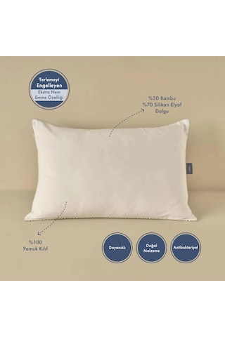 Bella Maison Fluffy Bambu Yastık Beyaz 50 x 70 CM