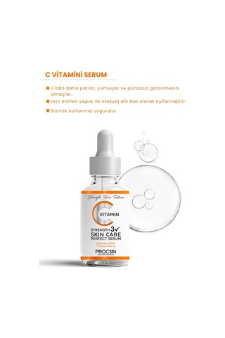 Procsın C Vitamini Aydınlatıcı Ve Ton Eşitleyici Bakım Serumu 20 ML