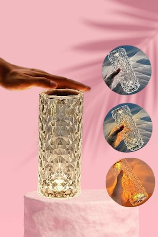Sevgililer - 883 - Gününe Özel Romantik Kristal Gece Lambası - Csmo-tex - Sevgiliye Hediye