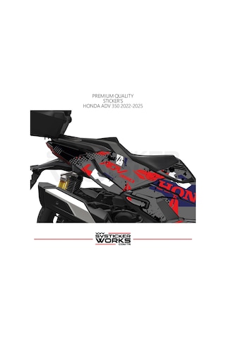 Honda Adv350 Kaplama Motosiklet Sticker Design Etiket Modeli V1