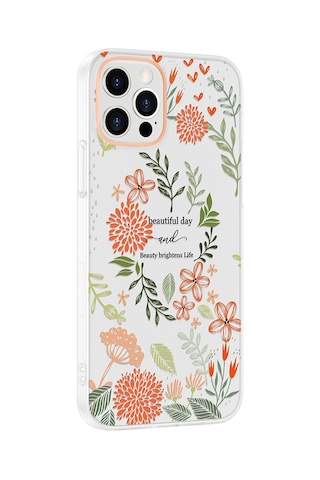 Apple iPhone Uyumlu 12 Kılıf Kamera Korumalı Desenli Zore Klip Kapak - Beautiful -