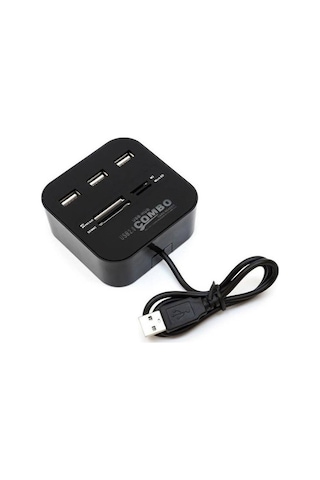 3 Port Usb 2.0 Hub Usb Çoklayıcı Usb Kart Okuyucu
