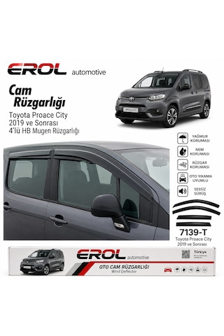 Toyota Proace City 4'lü Mugen Cam Rüzgarlığı