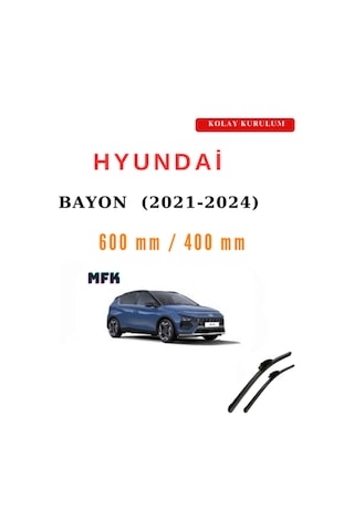 Hyundai Bayon 2021-2024 Araca Özel Silecek Ön İki Hyundai Bayon 2021-2024 Araca Özel Silecek Ön İki
