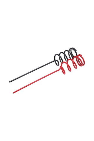 Qingmipy Metal Helical Fishing Rod Stand, Portable Anti-scratch Vinyl Coated, Suitable For Sea & Freshwater Fishing, 2 Pieces Black+red