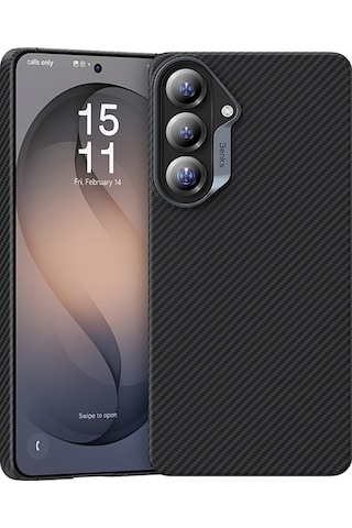 Galaxy Uyumlu S26 Plus Uyumlu Kılıf Benks M-safe Özellikli Magnetik Armorair 600d Kevlar Fiber Kapak Siyah Siyah