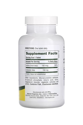 Naturesplus, Icelandic Kelp, Thyroid Support İzlanda Yosunu 300
